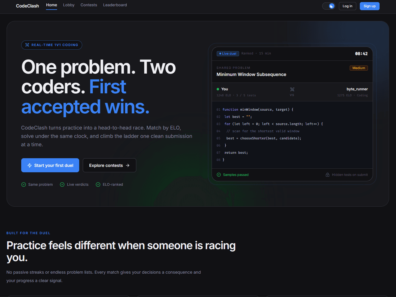 CodeClash: Head-to-Head Coding Placeholder