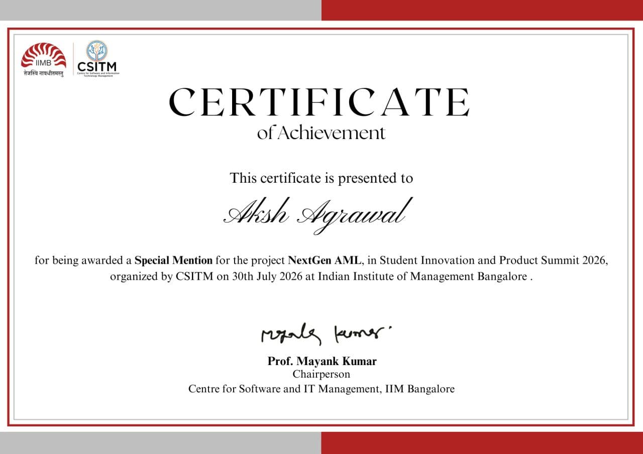 IIM Bangalore SIPS 2026 Certificate and Photo 2